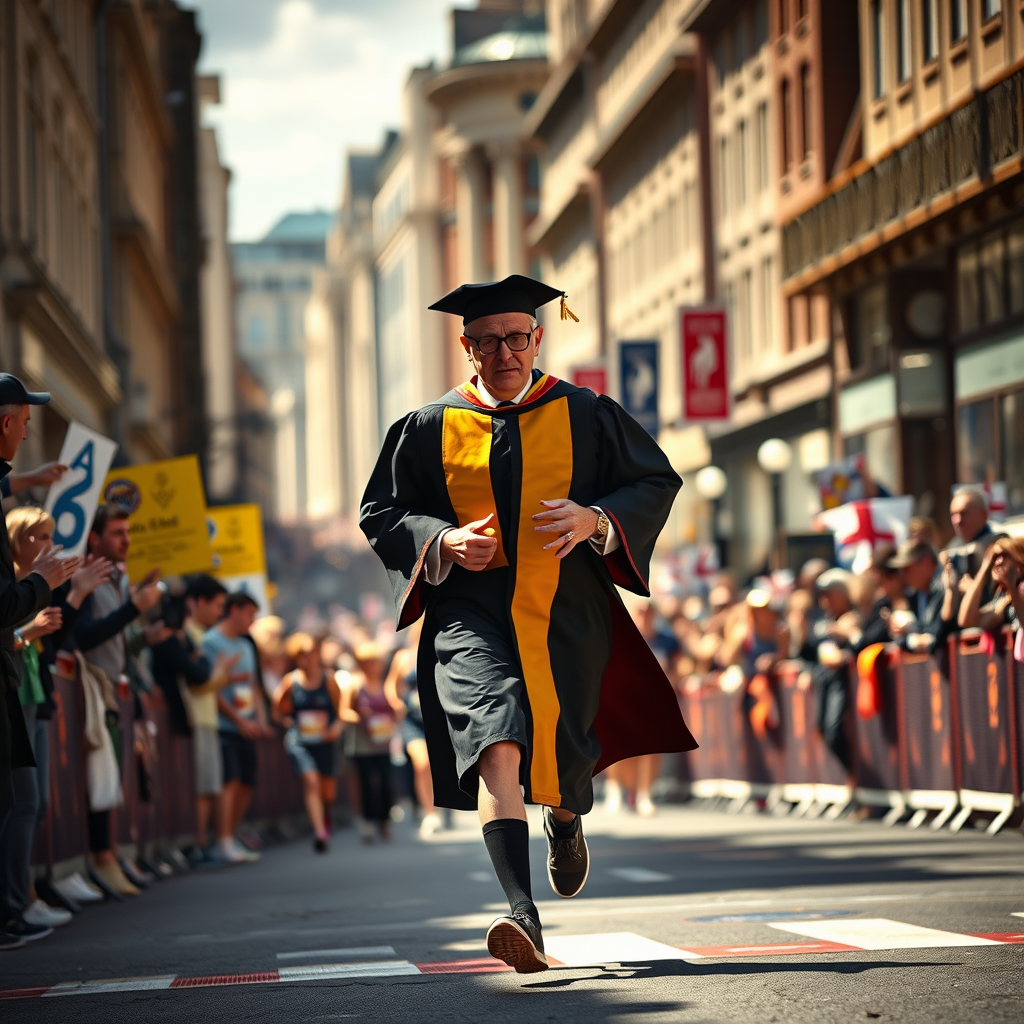 Oxford professor claims marathon world record in historic run